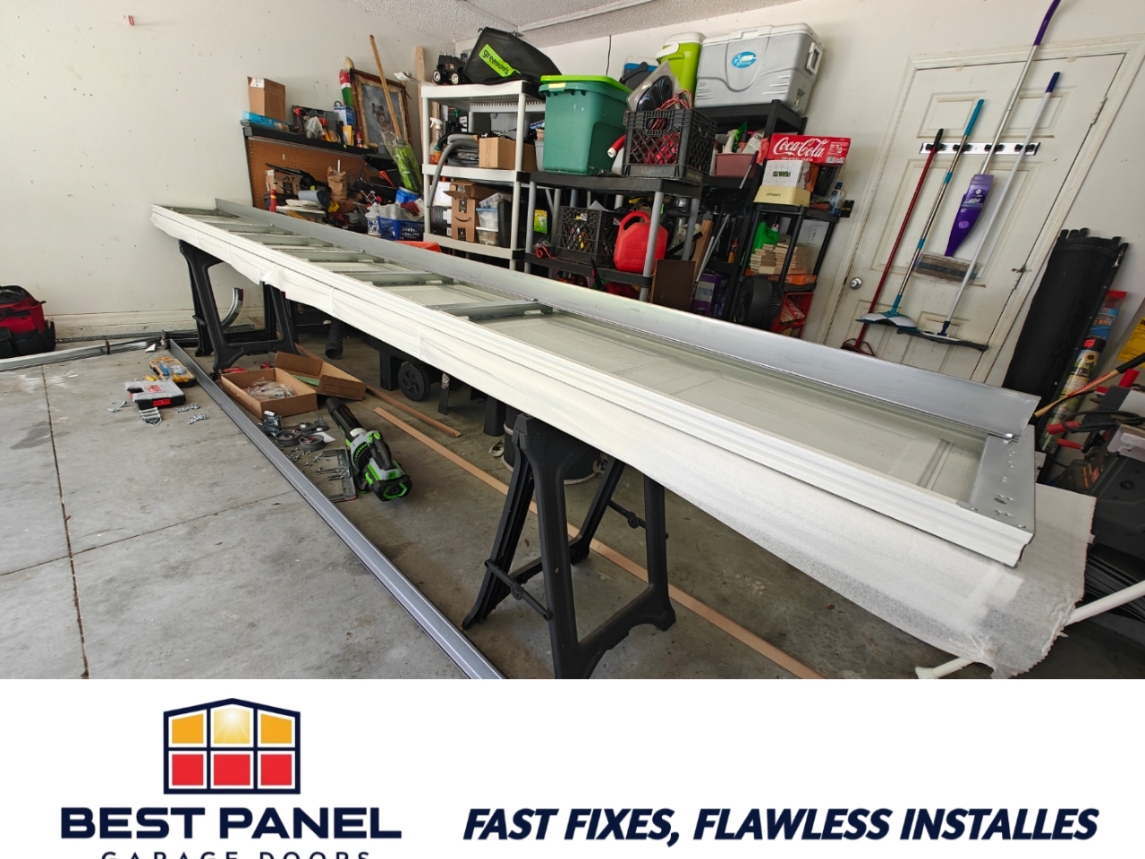 Work in Progress for a garage door installation Windermere