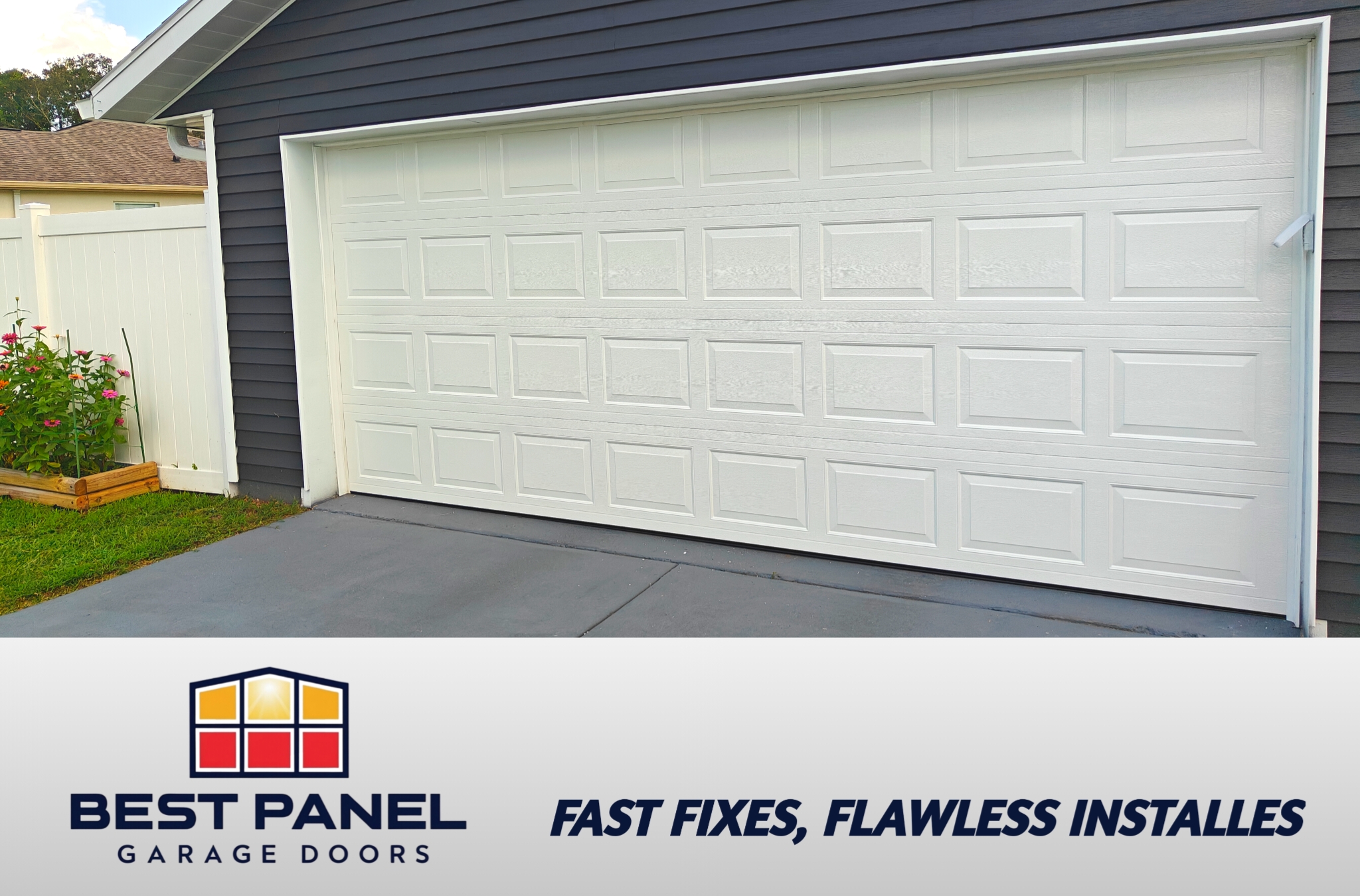 16*7 Short Panel Garage Door Installation Winter Garden